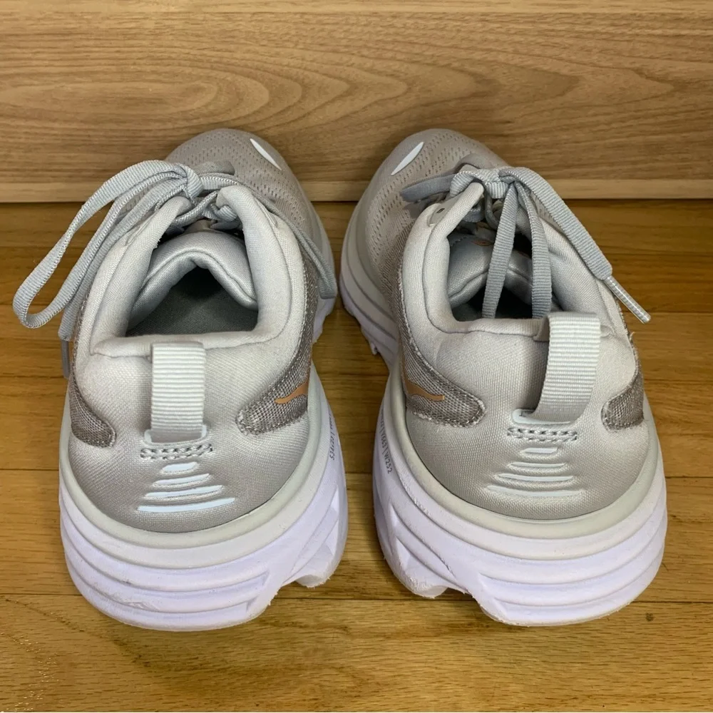 Hoka Bondi 8 Women's Sneakers in Gray - Size 8.5 Wide